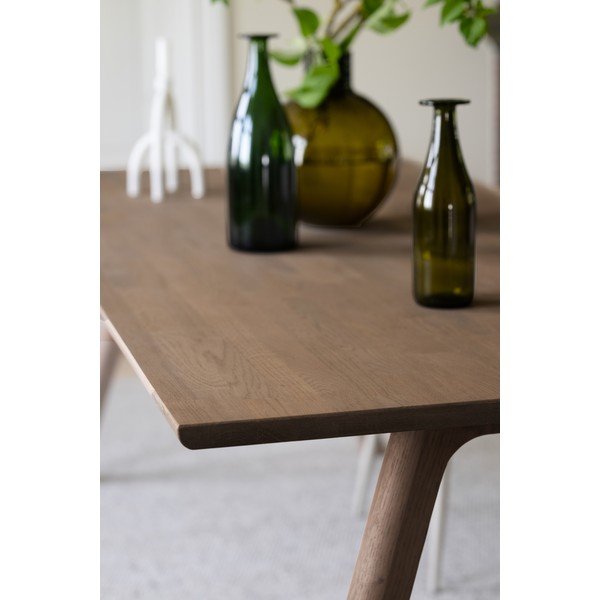 Ozola masīvkoka izvelkams ēdamgalds 95x220 cm Clapperton – Rowico-image-4