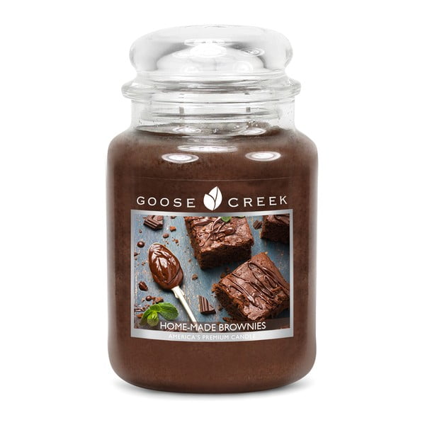 Aromatizēta svece stikla burciņā Goose Creek Homemade Brownies, deg 150 stundas