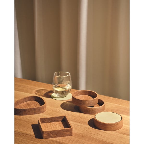 Dabīga toņa dekoratīva koka uzglabāšanas kaste 11x11x3 cm Square S – LIND DNA-image-1