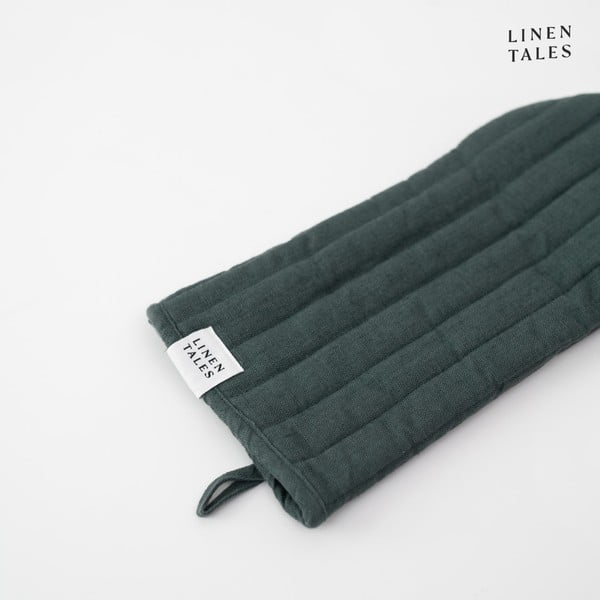Lina virtuves cimds Forest Green – Linen Tales-image-3