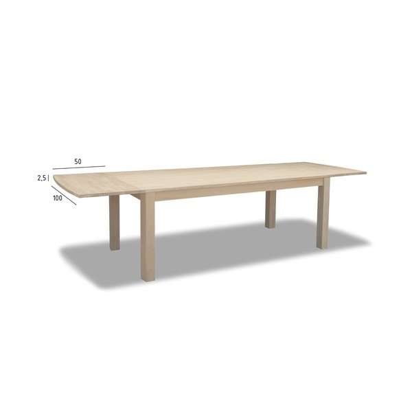 Ozola masīvkoka papildu galda virsma 100x50 cm Paris – Furnhouse-image-2