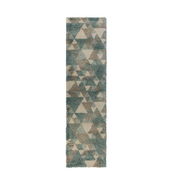 Zili pelēks paklājs Flair Rugs Nuru, 60 x 230 cm