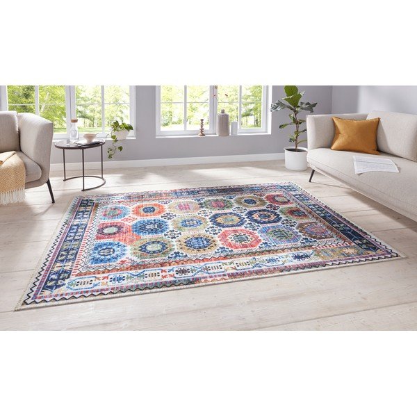 Krāsains paklājs ar augstu kokvilnas sastāvu Nouristan Kilim Masin 120 x 170 cm-image-1