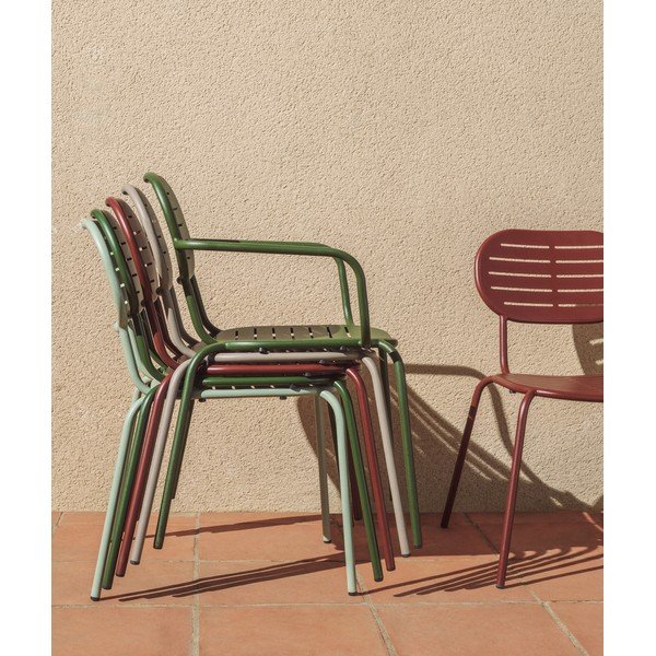 Pelēkbrūns metāla dārza krēsls Brai – Kave Home-image-2
