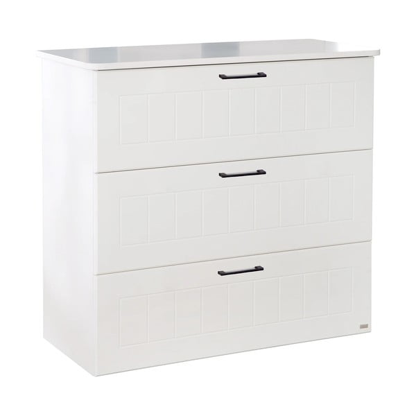 Balta zema bērnu kumode 98x91 cm Sylt – Roba