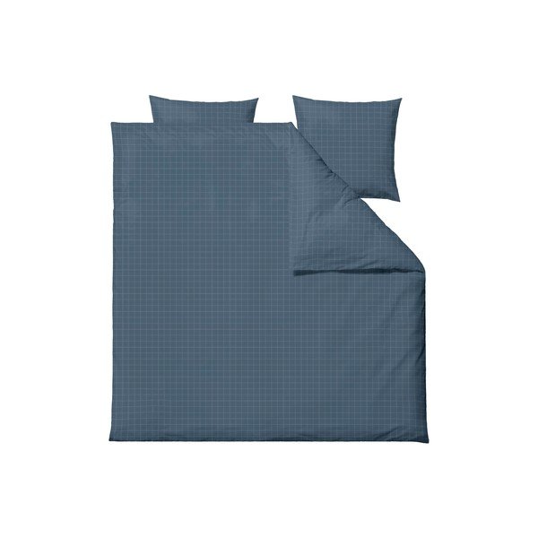 Tumši zila divguļamā damasta gultas veļa 200x220 cm Clear – Södahl-image-3