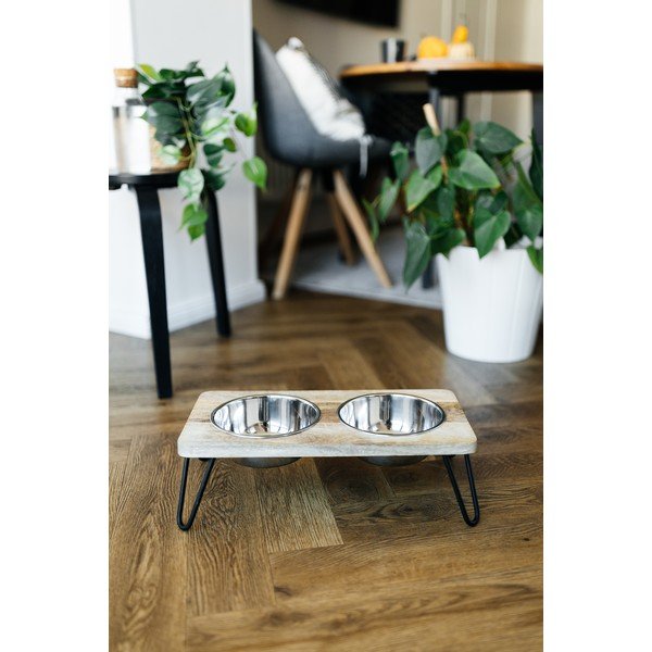 Koka bļodiņu komplekts ar pamatni suņiem Dog Fantasy – Plaček Pet Products-image-1