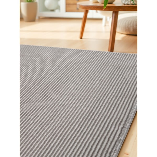 Pelēks/krēmkrāsas celiņa paklājs 80x240 cm Perles Dolomite – Elle Decoration-image-1