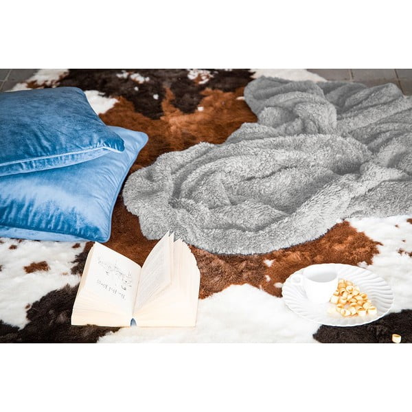 Pelēka plīša sega Tiseco Home Studio Teddy, 130 x 170 cm-image-1