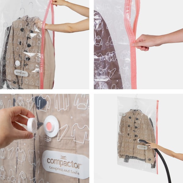 Vakuuma maisi apģērbam (4 gab.) Hanging Vacuum M/L – Compactor-image-4
