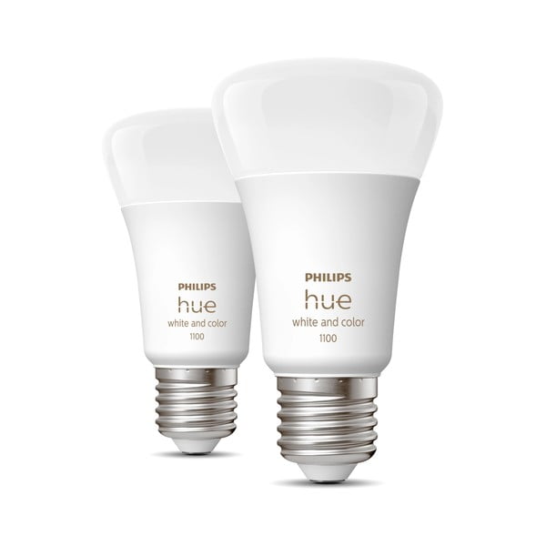 LED spuldzes (2 gab.) ar E27 spuldžu ietveri, 11 W White and color ambiance – Philips Hue