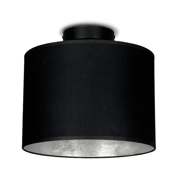 Melna griestu lampa ar sudraba detaļām Sotto Luce MIKA, ⌀ 25 cm