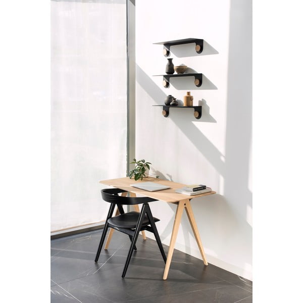 Ozola masīvkoka darba galds 60x120 cm Ava – Gazzda-image-1