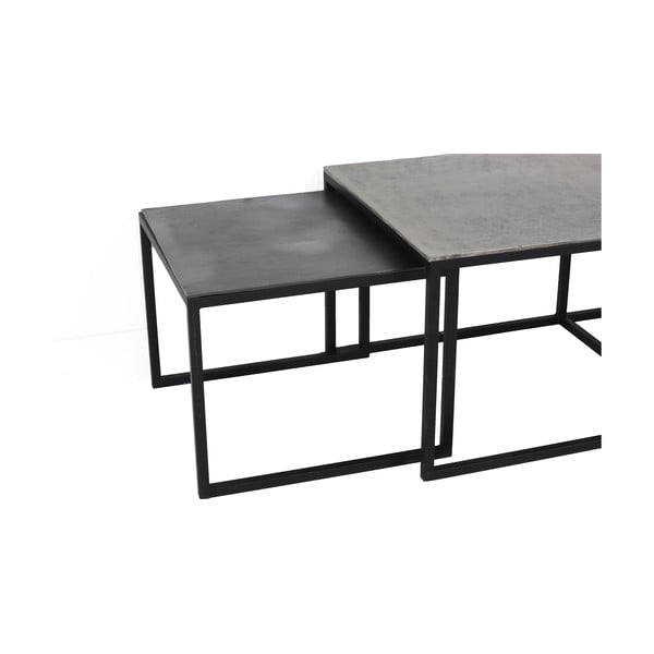 Melni/tumši pelēki metāla žurnālgaldiņi (3 gab.) 50x120 cm Kumalu – Light & Living-image-4