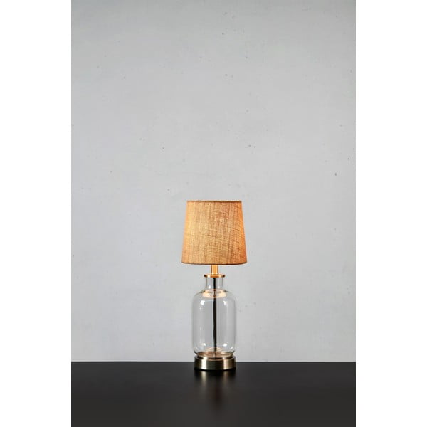 Dabīga toņa galda lampa ar džutas abažūru (augstums 43 cm) Costero – Markslöjd-image-1