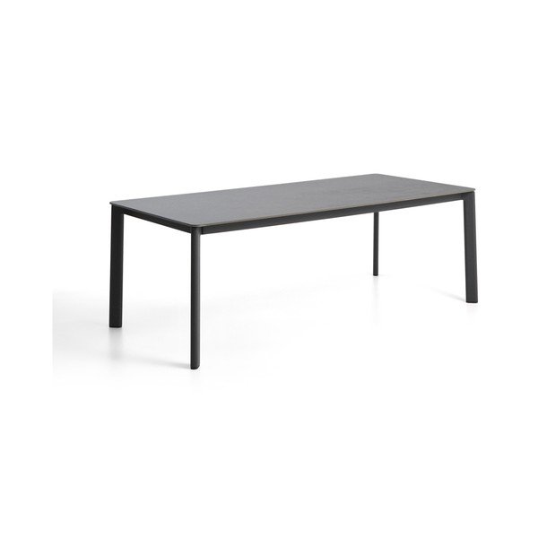 Dārza ēdamgalds ar akmens galda virsmu 100x220 cm Anafi – Kave Home