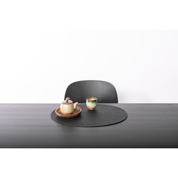 Melns ādas imitācijas paliktnis ZicZac Troja, 33 x 45 cm-image-1