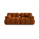 Oranžs samta dīvāns 188 cm Bellis – Micadoni Home