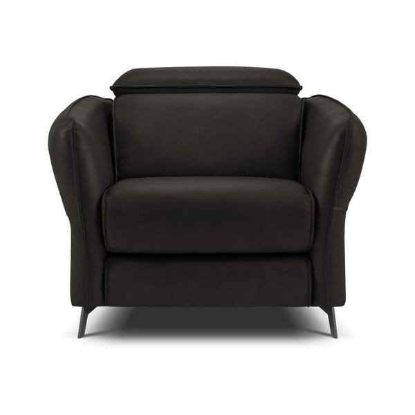 Melns ādas atpūtas krēsls Hubble – Windsor & Co Sofas
