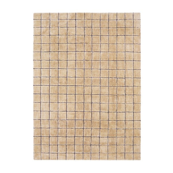 Dzintara dzeltens ar rokām darināts vilnas paklājs 230x300 cm Mosaic Amber – Lorena Canals