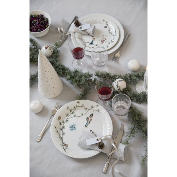 Balts porcelāna šķīvis ar Ziemassvētku motīvu ø 27 cm Hammershøi Christmas – Kähler Design-image-3