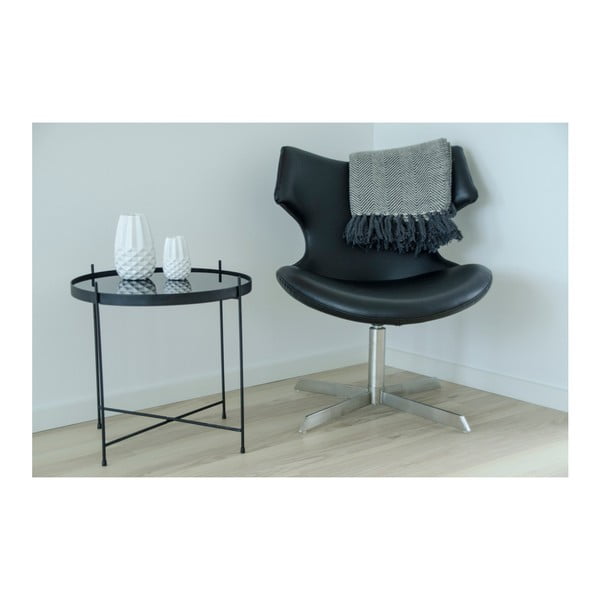 Melna un balta kokvilnas sega House Nordic Cort, 170 x 130 cm-image-1