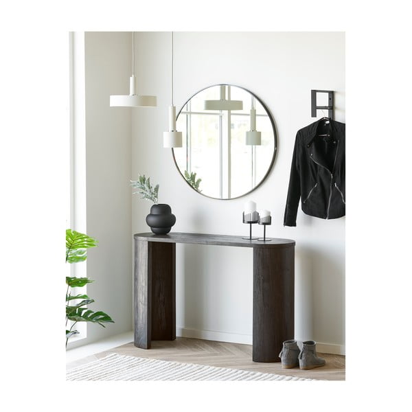 Melna stikla vāze (augstums 20 cm) Vera – House Nordic-image-3