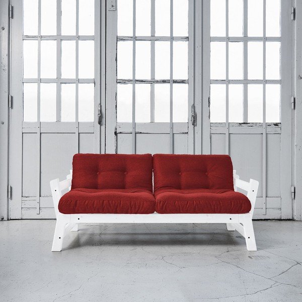 Dīvāns gulta Karup Step White/Passion Red-image-1