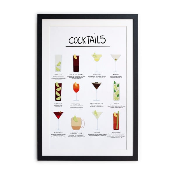 Ierāmēts plakāts Really Nice Things Cocktail, 65 x 45 cm
