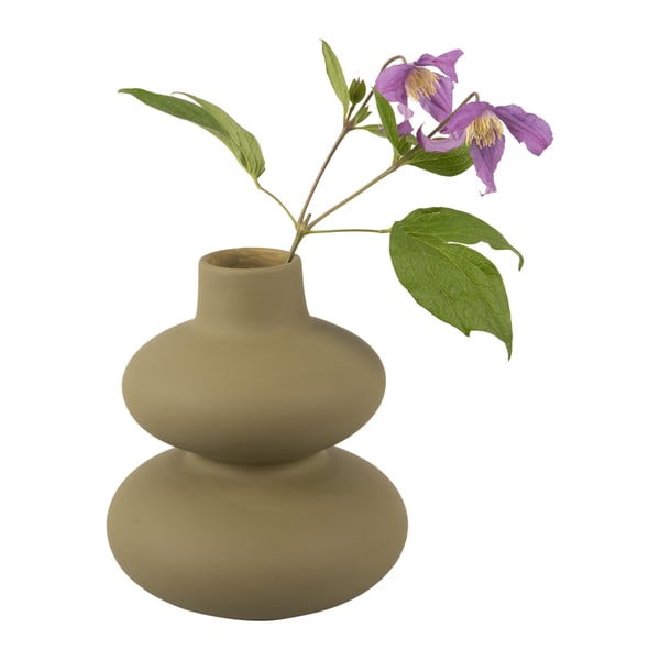 Zaļa keramikas vāze Karlsson Circles, augstums 19,4 cm-image-2