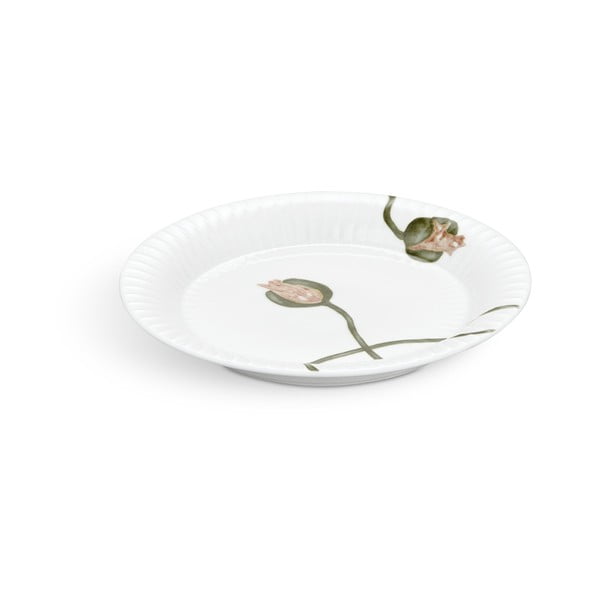 Balts porcelāna šķīvis Kähler Design Hammershøi Poppy, ø 19 cm