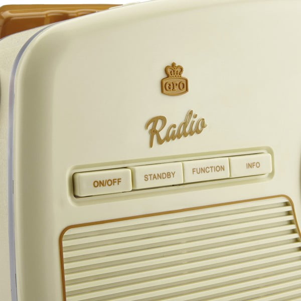 Krēmkrāsas radio GPO Rydell Nostalgic Dab Radio Cream-image-1