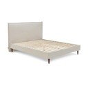 Bēša divguļamā gulta Bobochic Paris Sary Dark, 160 x 200 cm