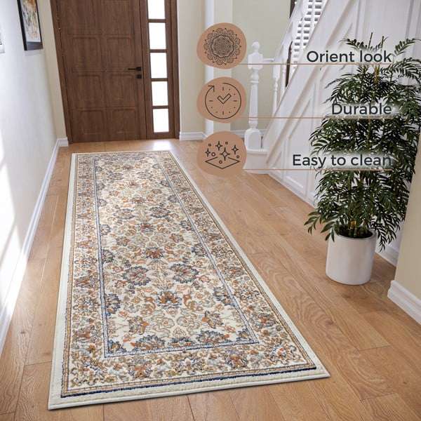 Krēmkrāsas celiņa paklājs 80x240 cm Orient Saraceni – Hanse Home-image-4