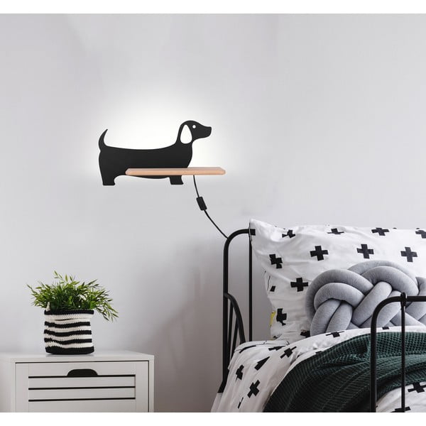 Melns bērnu gaismeklis Dog – Candellux Lighting-image-1