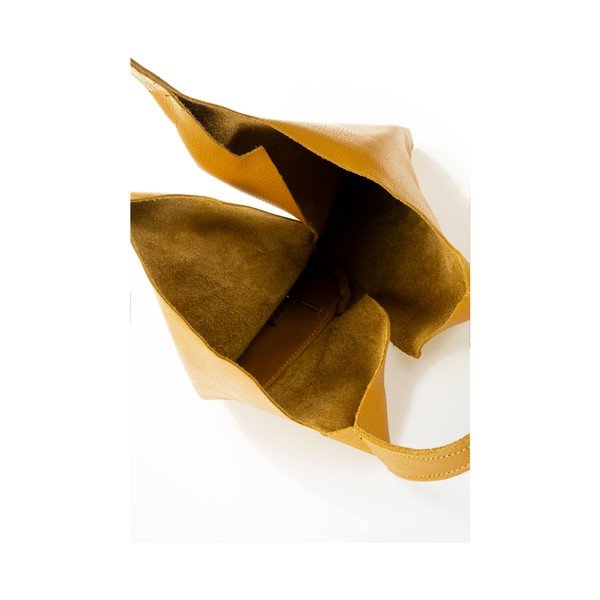 Dzeltena ādas rokassomiņa Giulia Massari Silvia-image-3