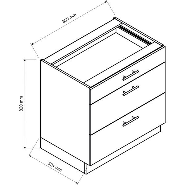 Apakšējais virtuves skapītis (platums 80 cm) Aden – STOLKAR-image-2