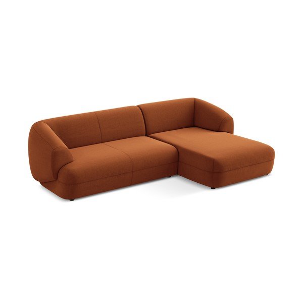 Oranžs samta stūra dīvāns (ar labo stūri) Moana – Makamii-image-2