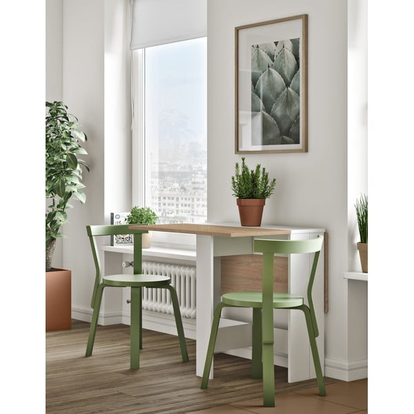 Izvelkams ēdamgalds ar ozolkoka imitācijas galda virsmu 76x28 cm Papillon – TemaHome-image-1