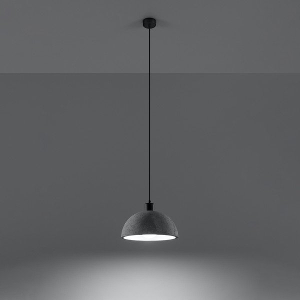 Pelēka piekaramā lampa ø 30 cm Gonzo – Sollux-image-1