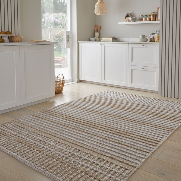 Bēšs mazgājams paklājs no šenila 200x320 cm Elton – Flair Rugs-image-1