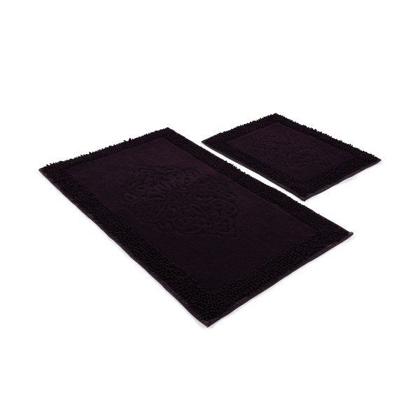 Tumši violeti vannas istabas paklājiņi (2 gab.) 100x60 cm Piante – Foutastic-image-2