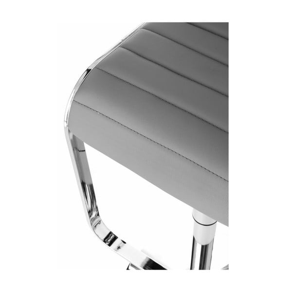 Pelēka polsterēta bāra taburete ar regulējamu augstumu (sēdekļa augstums 58 cm) Snappy – Tomasucci-image-3