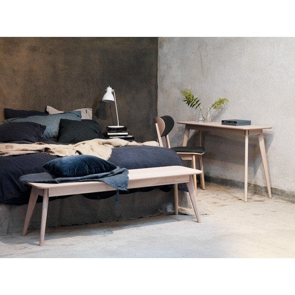 Gaiši brūns ozolkoka ēdamistabas krēsls ar tumši pelēku sēdekli Rowico Cato-image-4