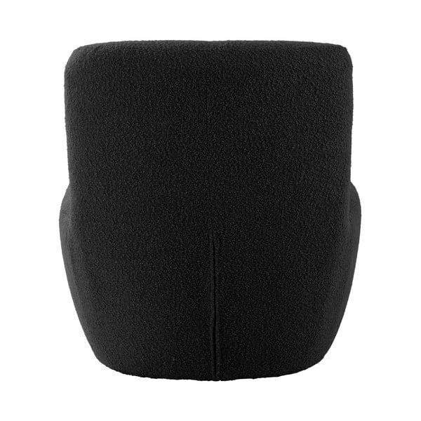 Melns atpūtas krēsls no buklē auduma Ada – Leitmotiv-image-3