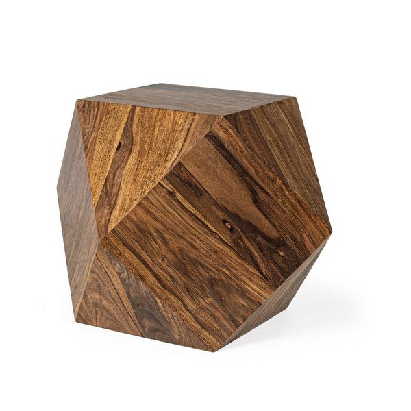 Tumša dabīga toņa indiešu rožkoka masīvkoka žurnālgaldiņš 42x42 cm Egypt – Bizzotto