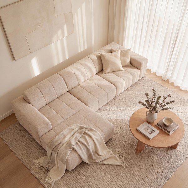 Bēšs stūra dīvāns (ar kreiso stūri) Chicago – Cosmopolitan Design-image-4