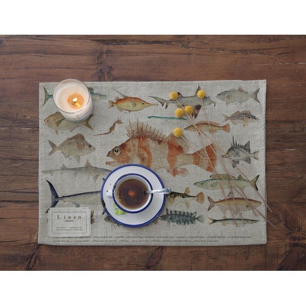 Auduma paliktņi (2 gab.) 45x30 cm Fish – Really Nice Things-image-1