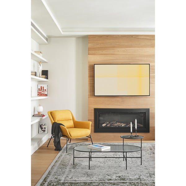 Melns kafijas galdiņš ar stikla virsmu Teulat Nix-image-3