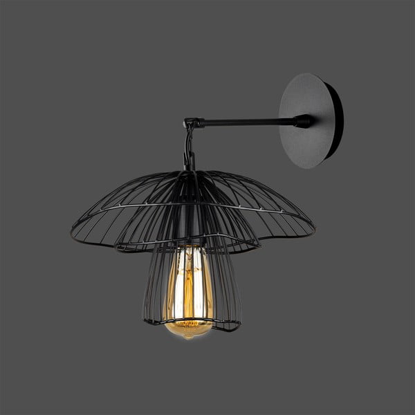 Melna sienas lampa Squid Lighting Root, augstums 36 cm-image-1